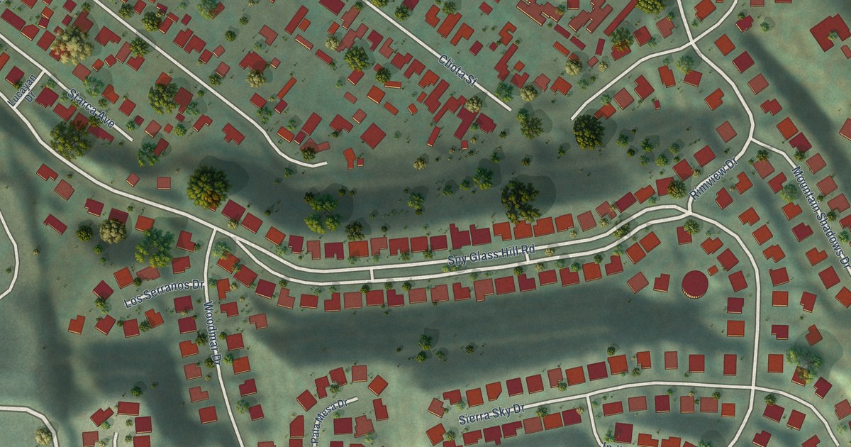 Map of Rose Hills, California in 2026