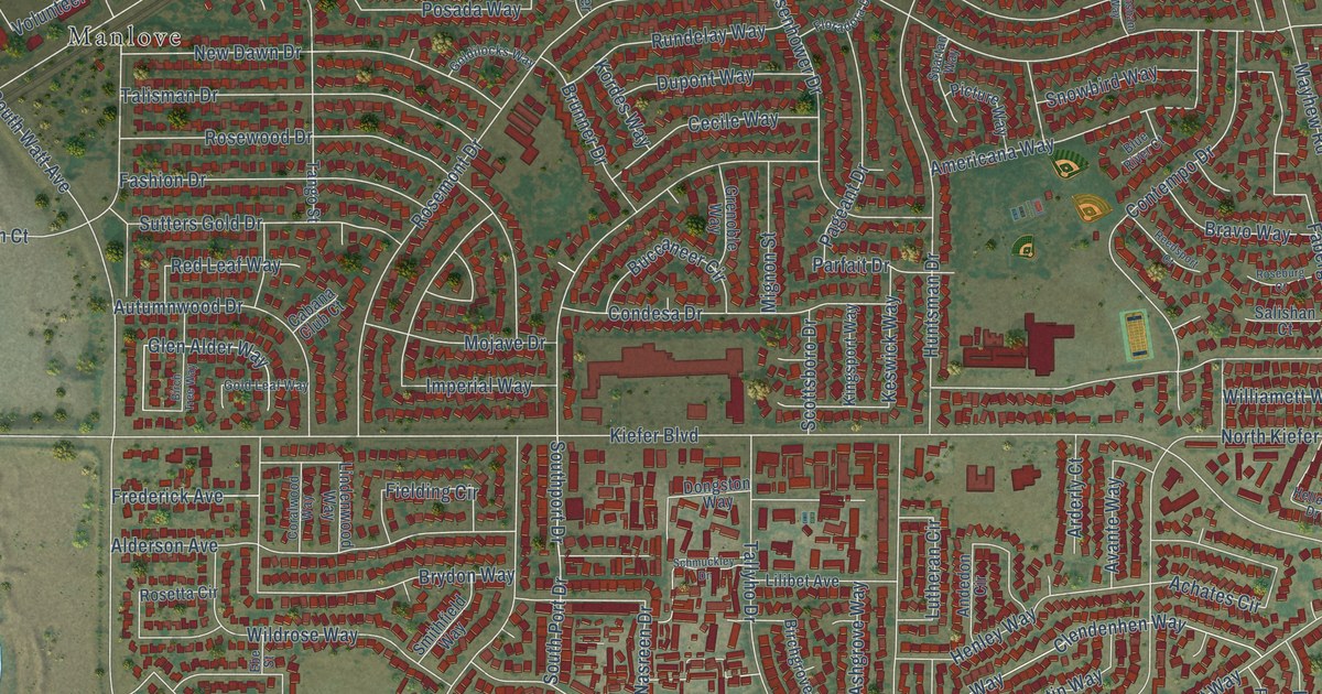 Map of Rosemont, California in 2026