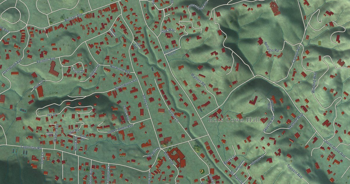 Map of Ross, California in 2026