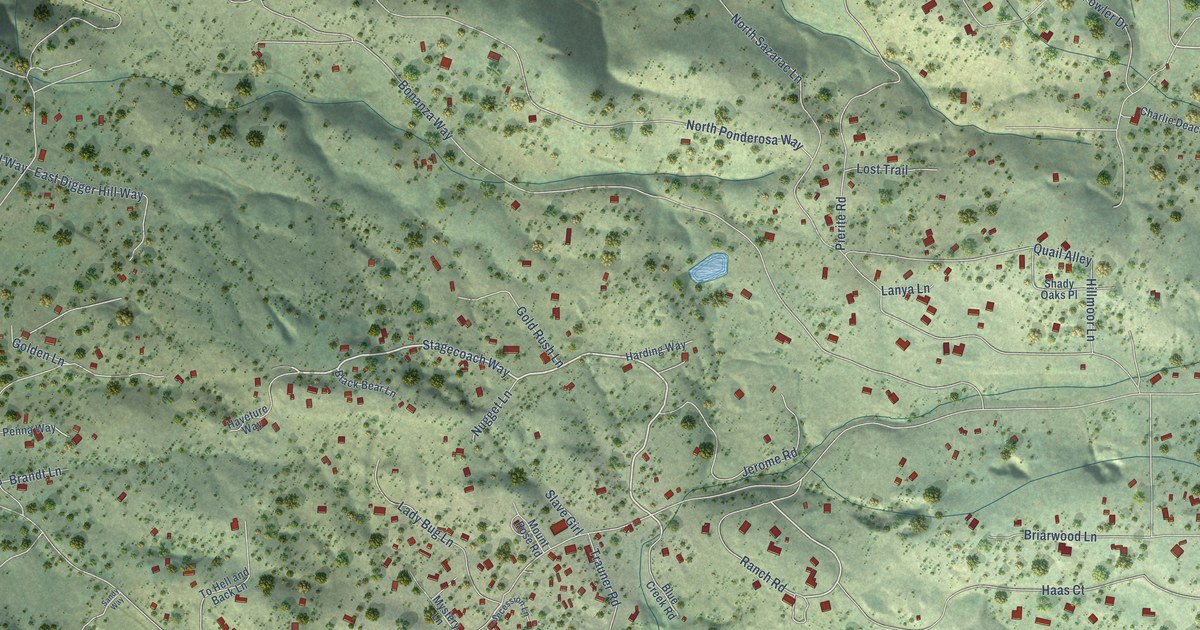 Map of Rough and Ready, California in 2026