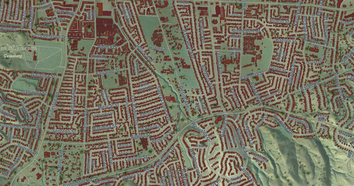 Map of Rowland Heights, California in 2026