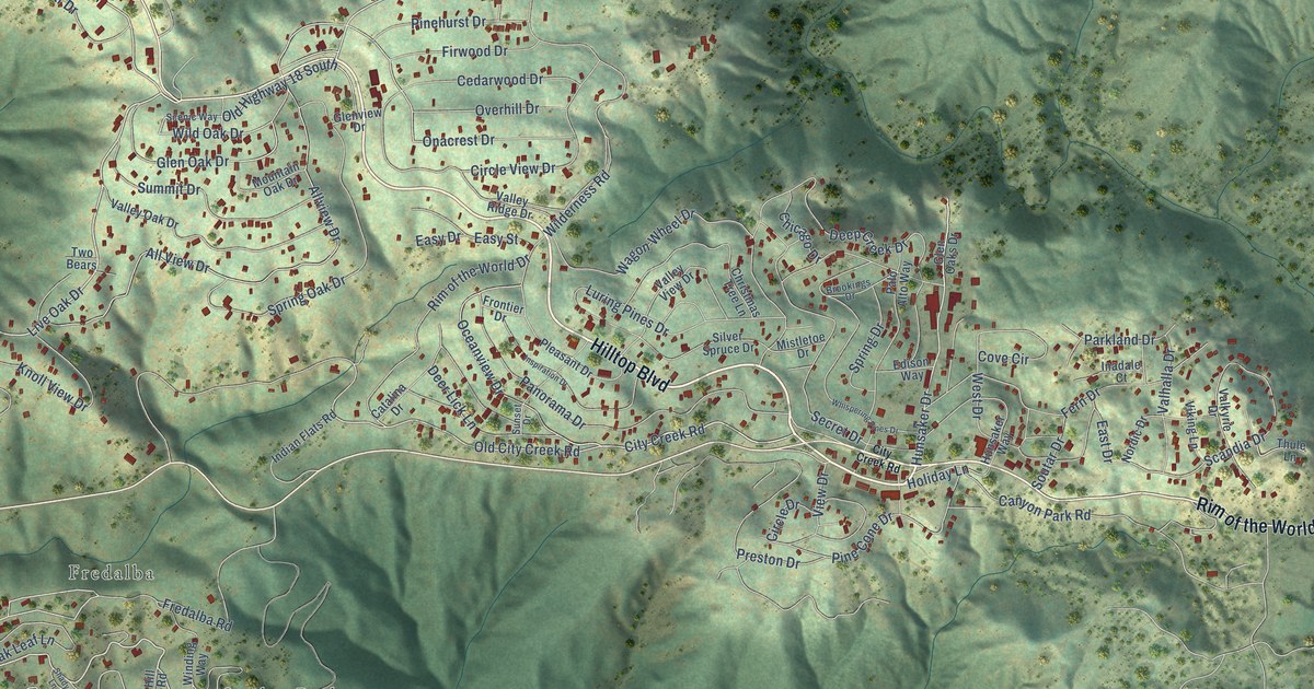 Map of Running Springs, California in 2026
