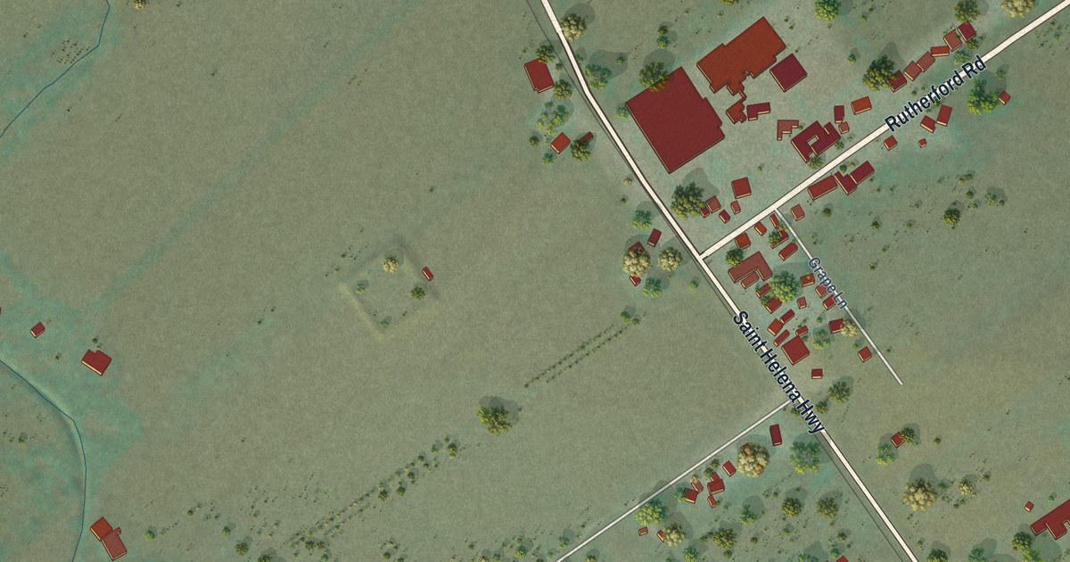 Map of Rutherford, California in 2026