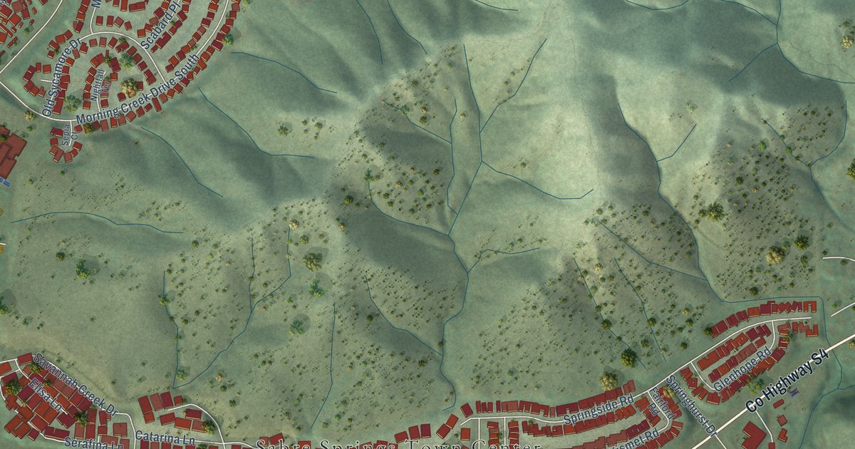 Map of Sabre Springs, California in 2026