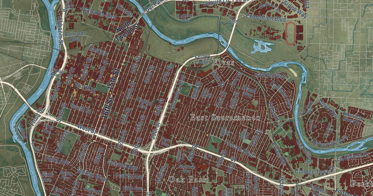 Map of Sacramento, California in 2026