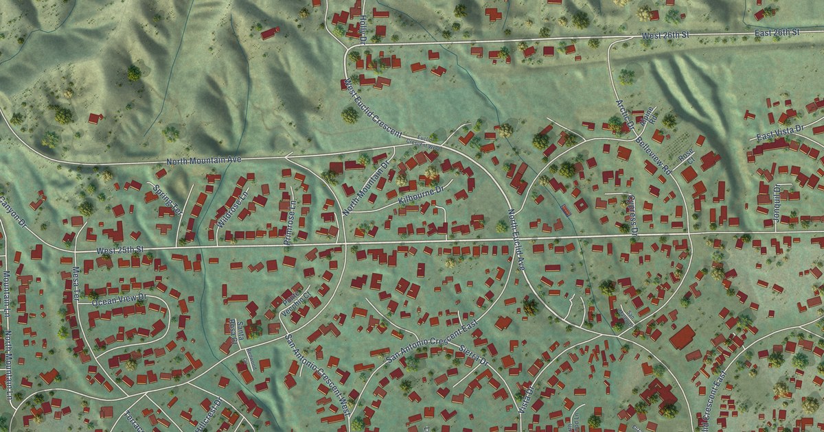 Map of San Antonio Heights, California in 2026