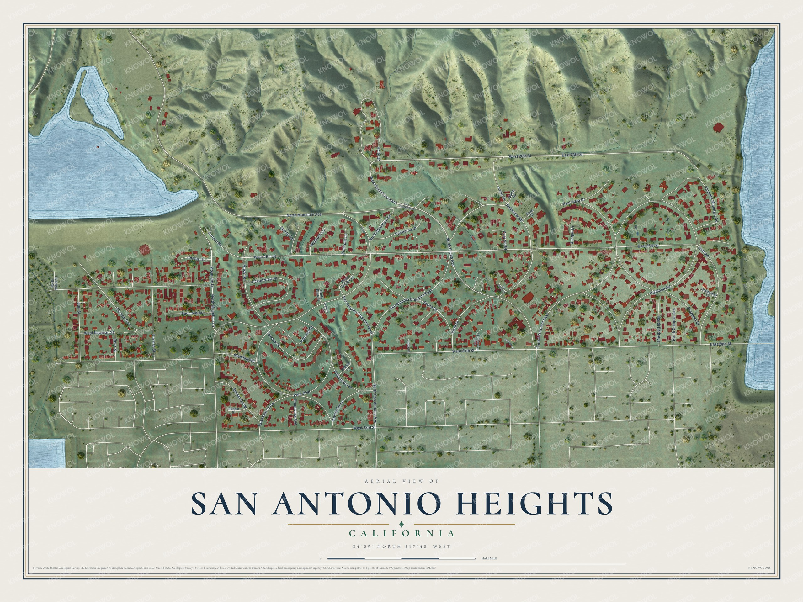 Watermarked full-map preview of San Antonio Heights, California