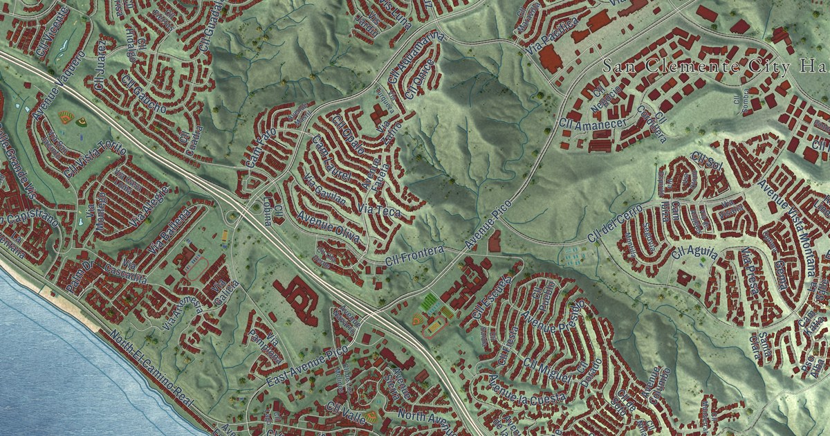 Map of San Clemente, California in 2026