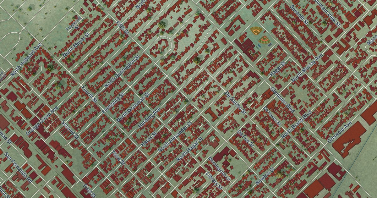 Map of San Fernando, California in 2026