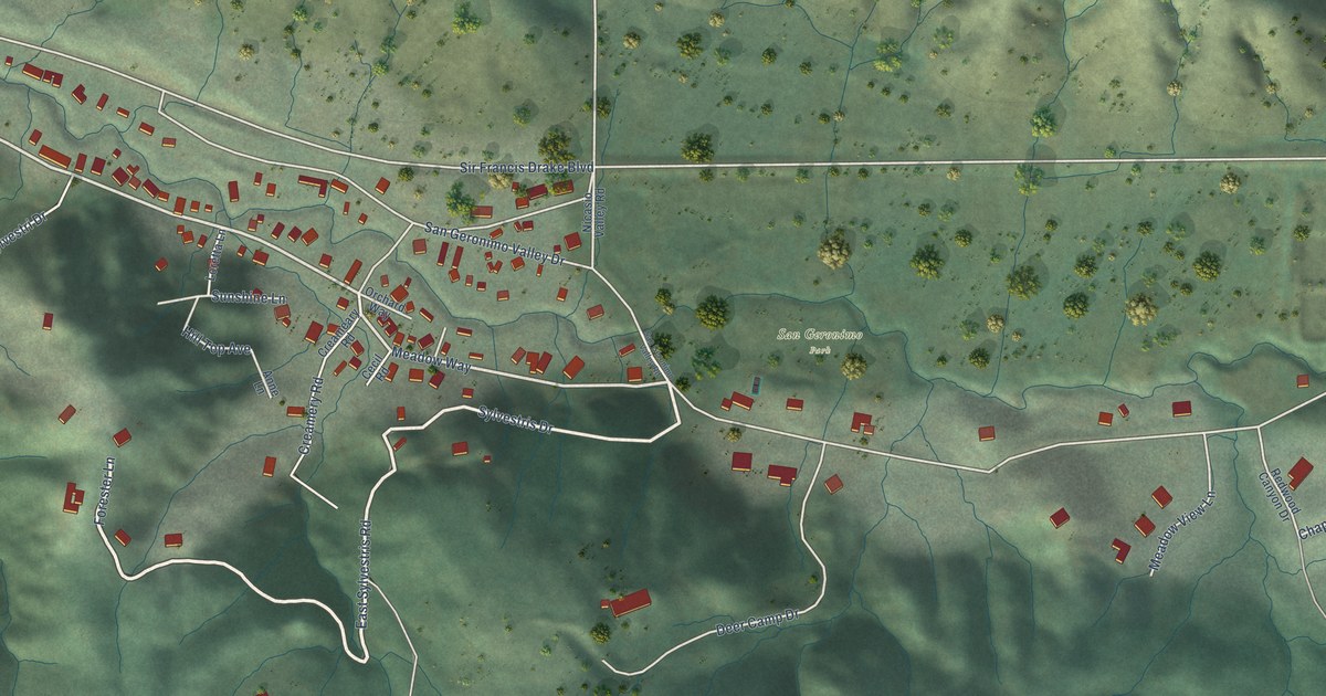 Map of San Geronimo, California in 2026