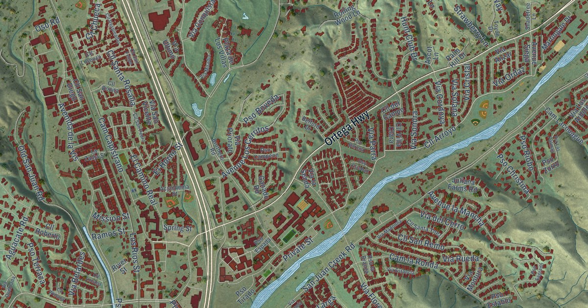 Map of San Juan Capistrano, California in 2026