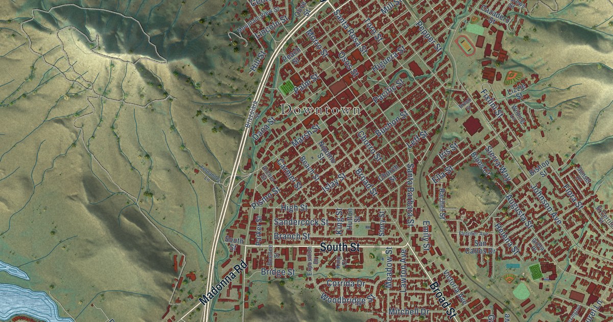 Map of San Luis Obispo, California in 2026