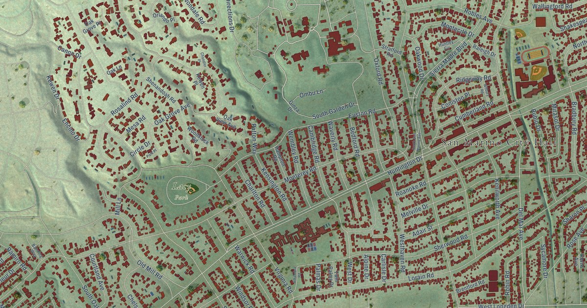 Map of San Marino, California in 2026