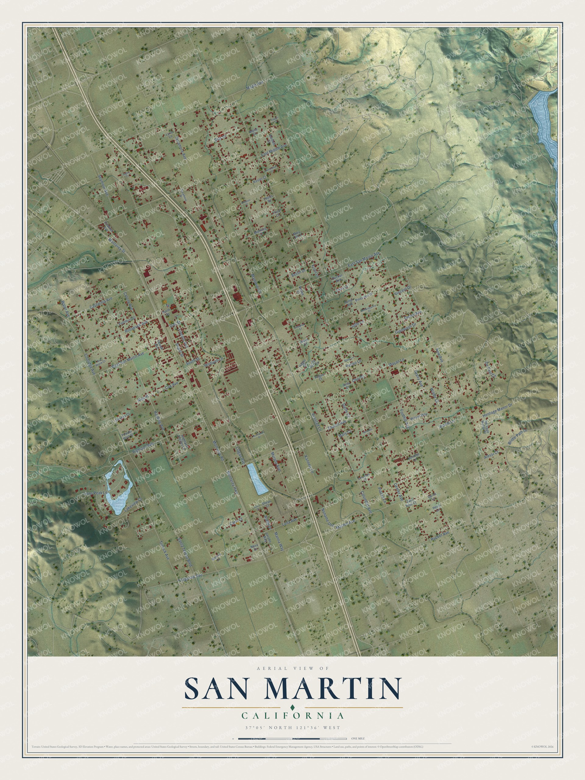 Watermarked full-map preview of San Martin, California