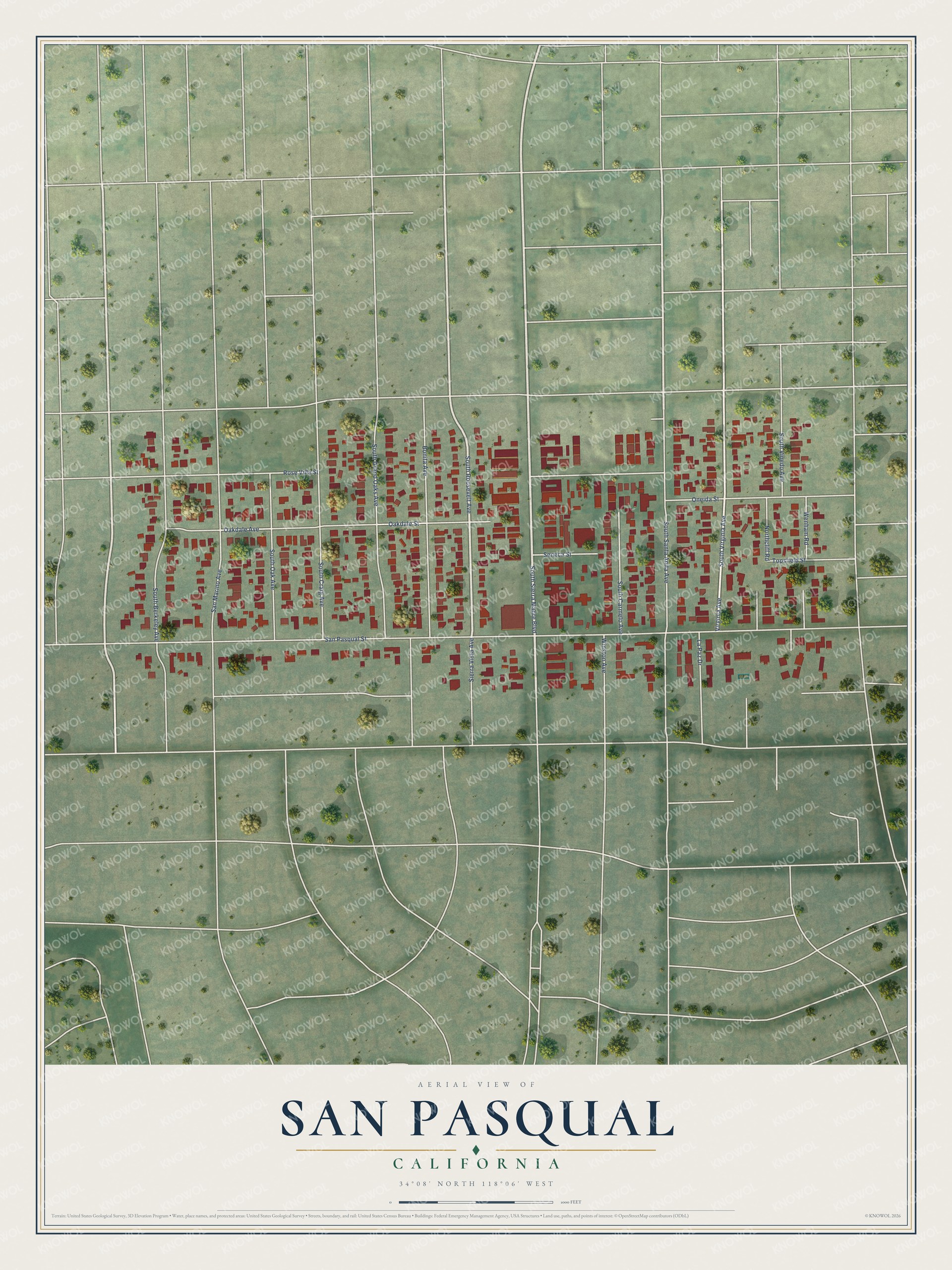 Watermarked full-map preview of San Pasqual, California