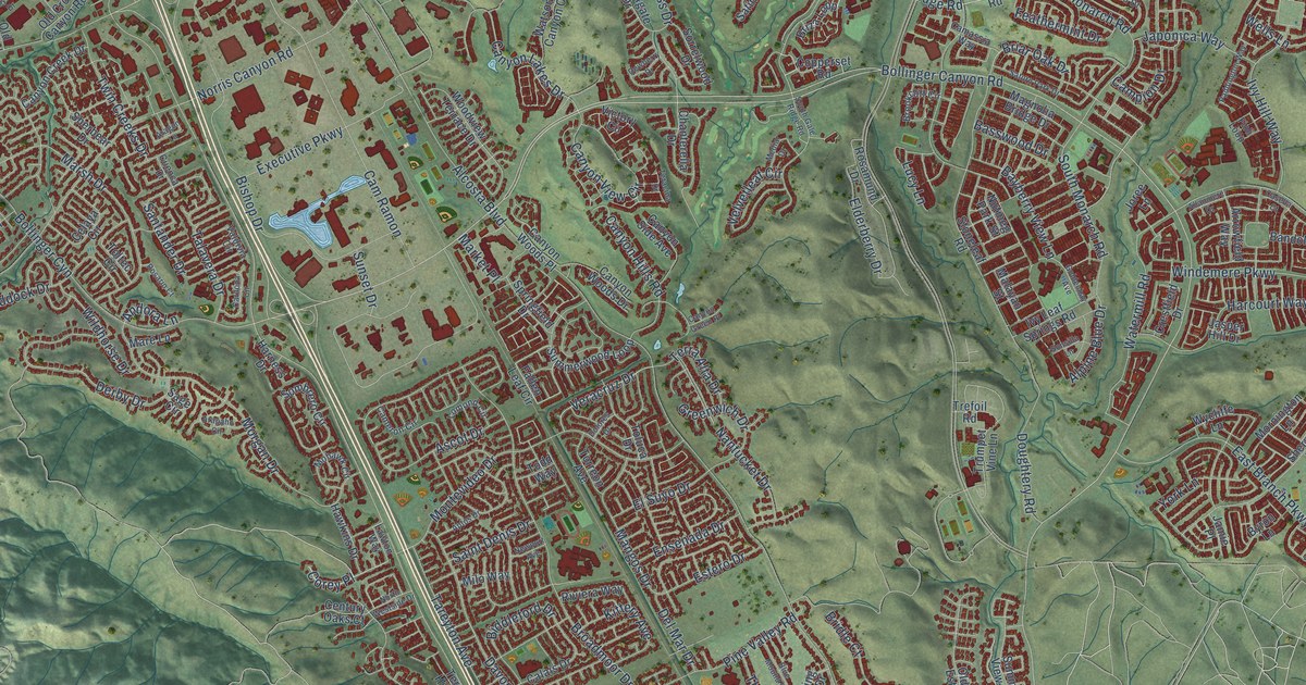 Map of San Ramon, California in 2026