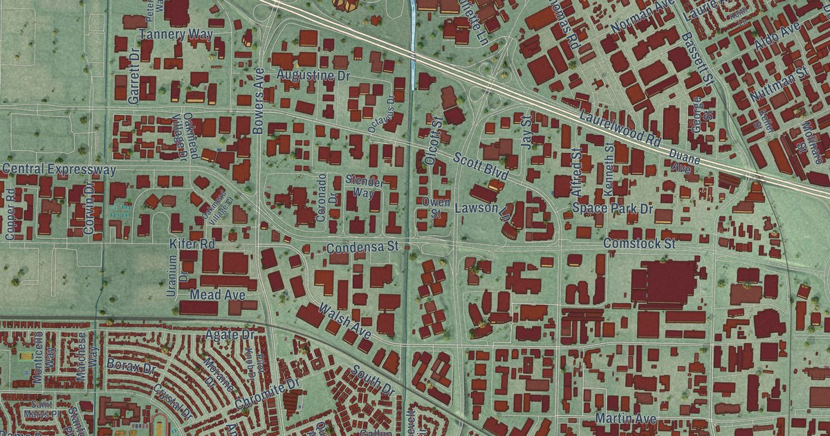 Map of Santa Clara, California in 2026