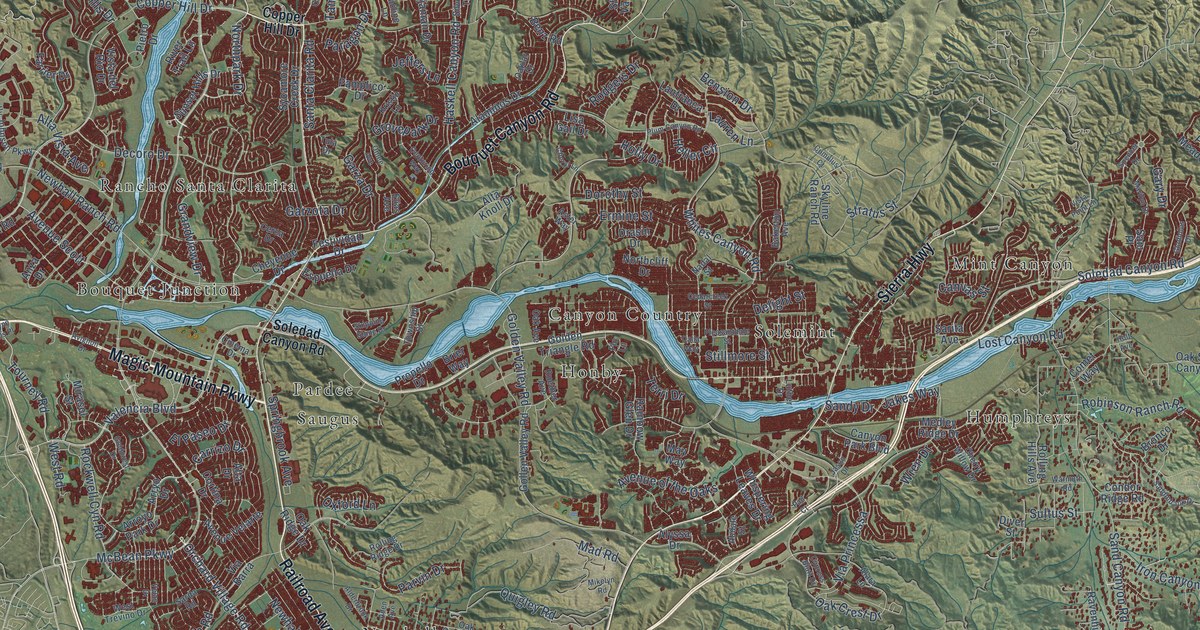 Map of Santa Clarita, California in 2026