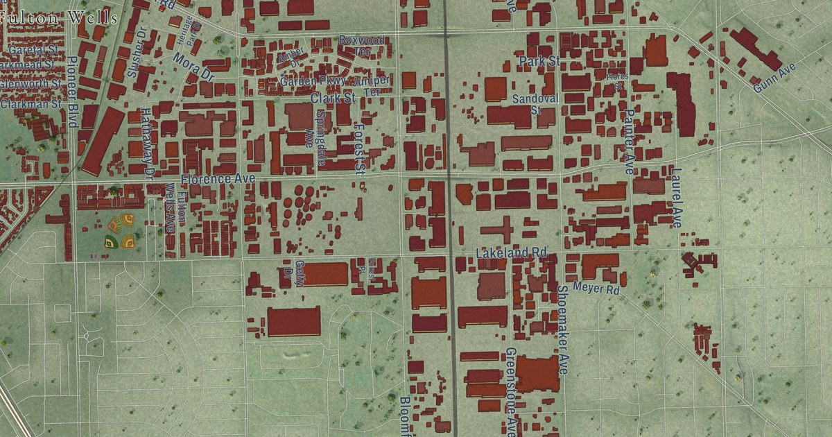 Map of Santa Fe Springs, California in 2026