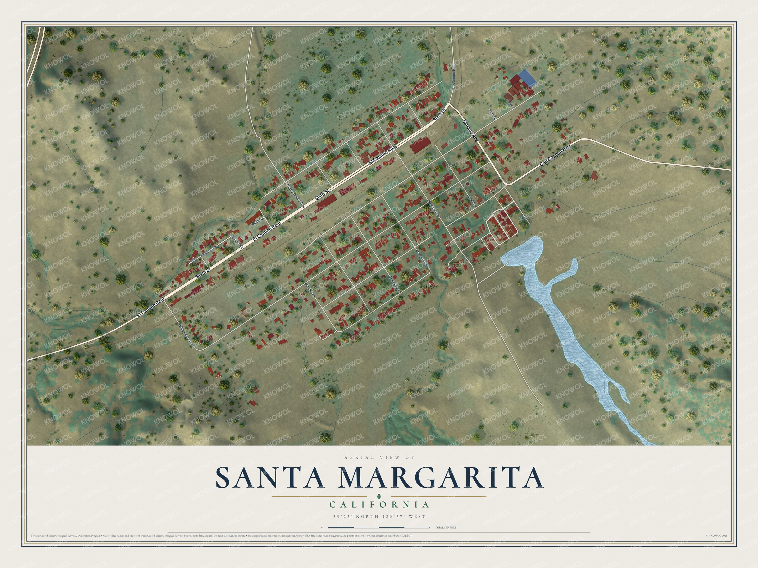 Watermarked full-map preview of Santa Margarita, California
