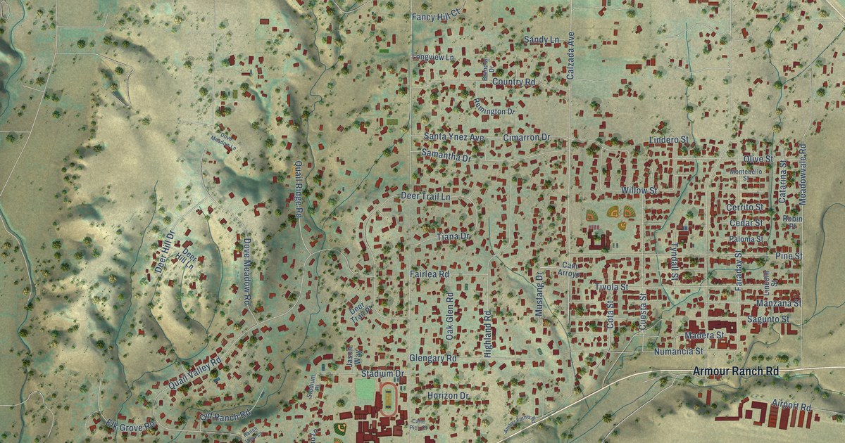 Map of Santa Ynez, California in 2026