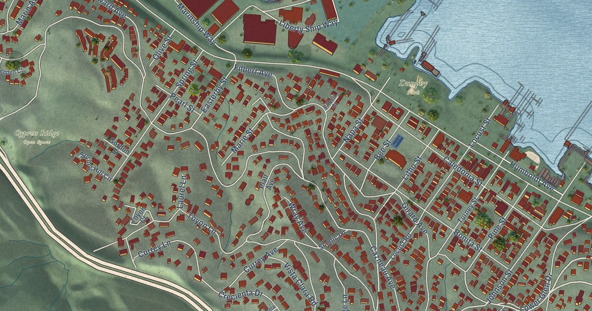 Map of Sausalito, California in 2026