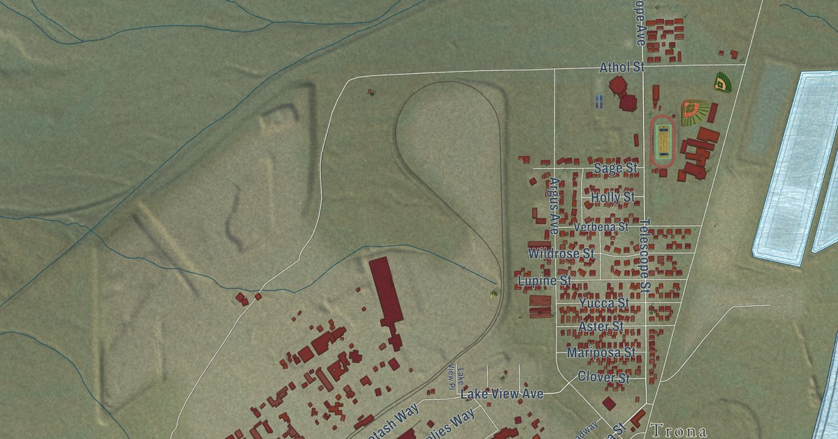Map of Searles Valley, California in 2026