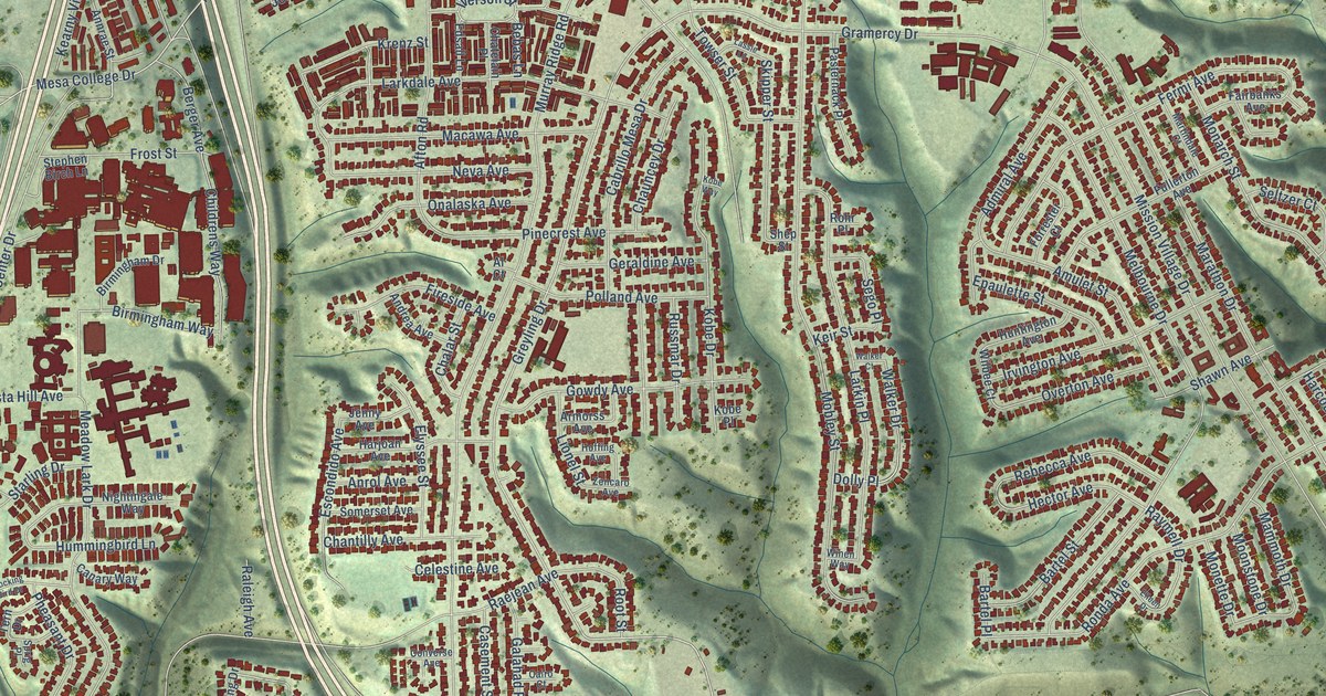 Map of Serra Mesa, California in 2026