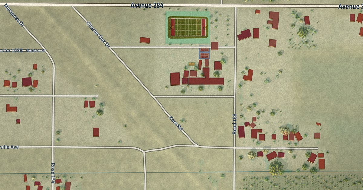 Map of Seville, California in 2026