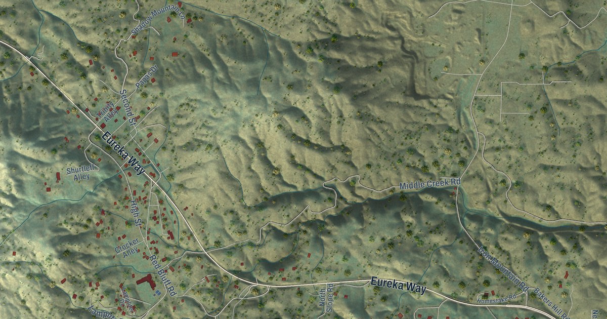 Map of Shasta, California in 2026