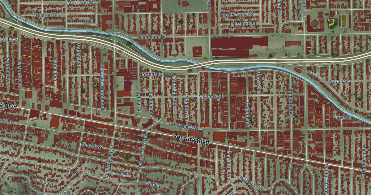 Map of Sherman Oaks, California in 2026