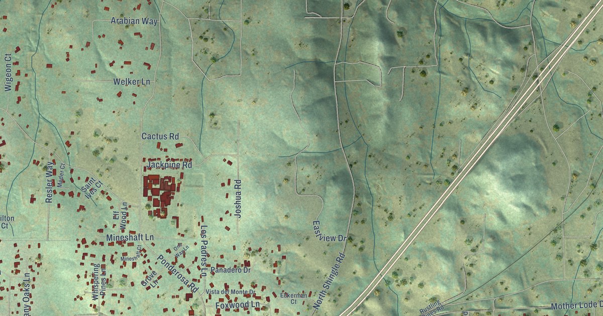 Map of Shingle Springs, California in 2026