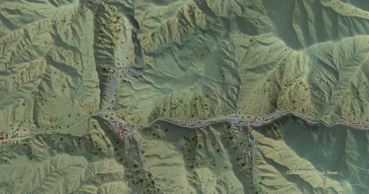 Map of Silverado, California in 2026