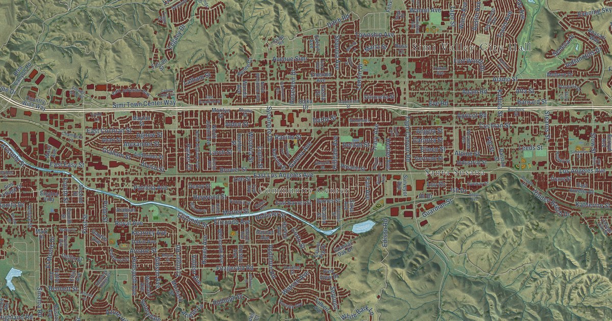 Map of Simi Valley, California in 2026