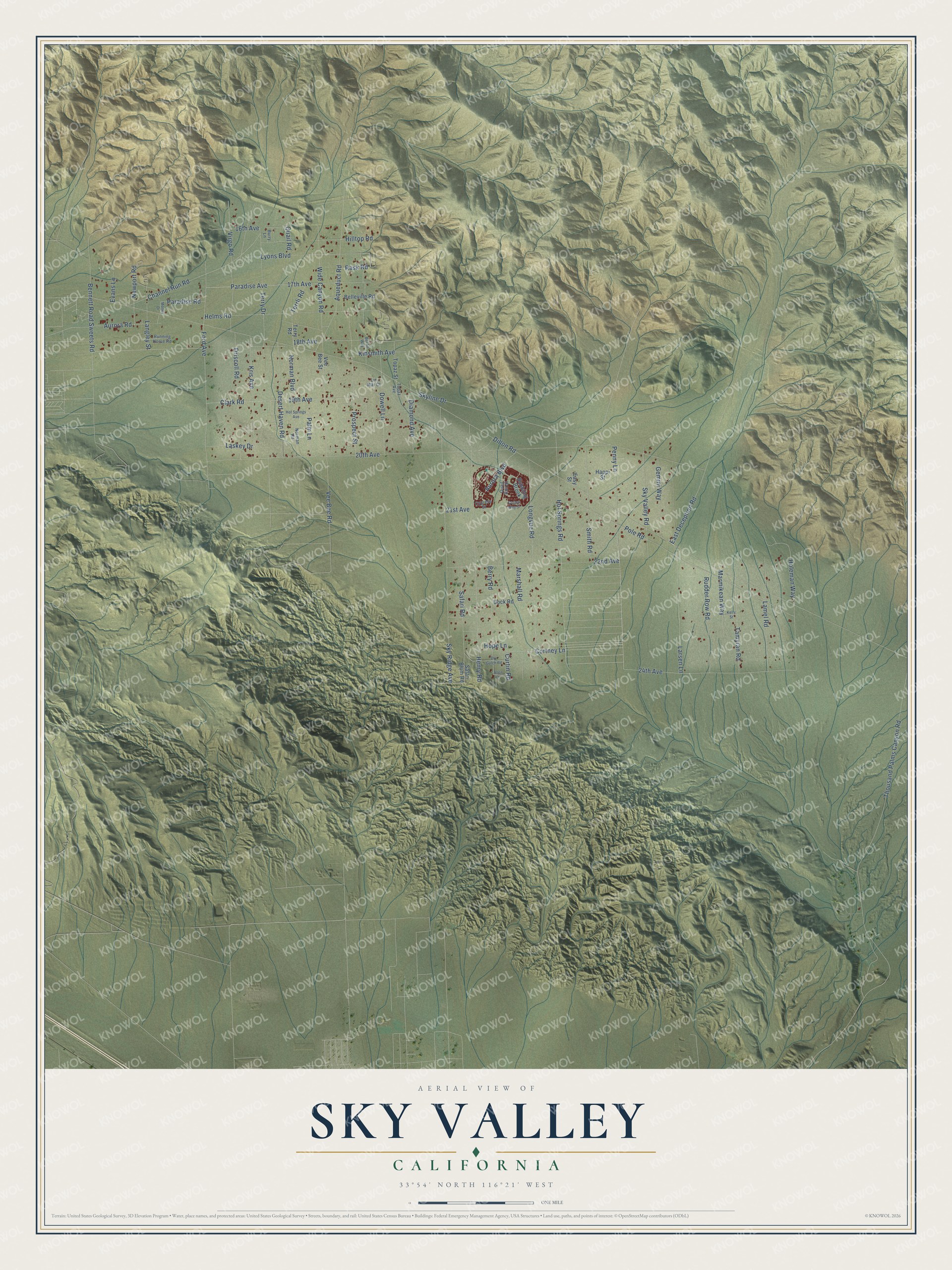 Watermarked full-map preview of Sky Valley, California