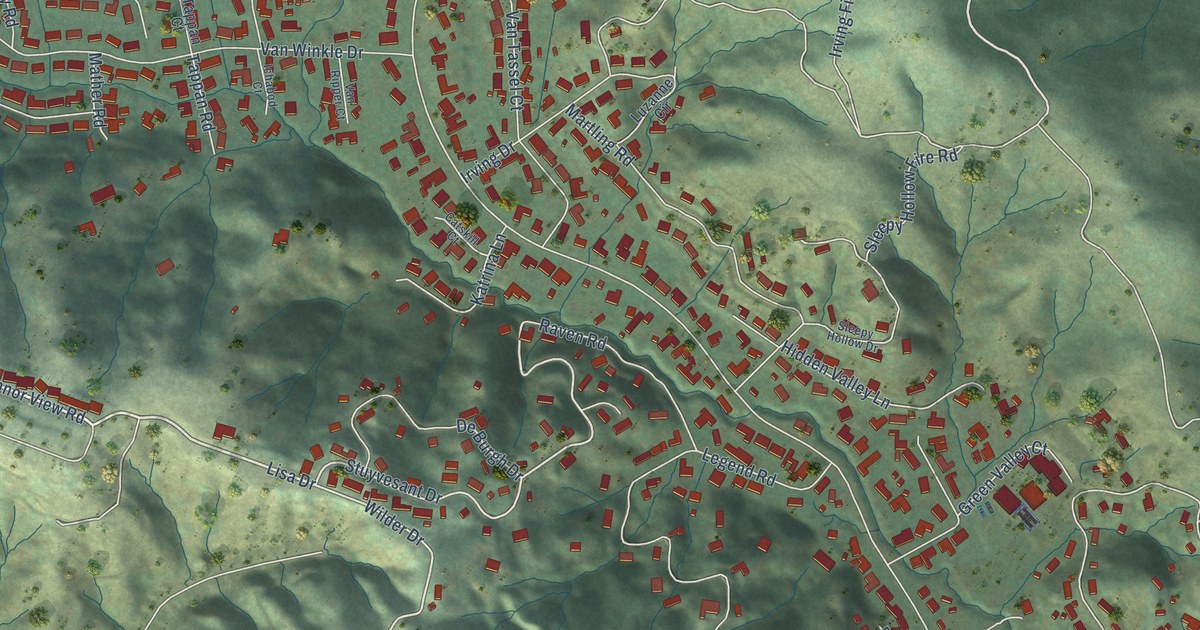 Map of Sleepy Hollow, California in 2026