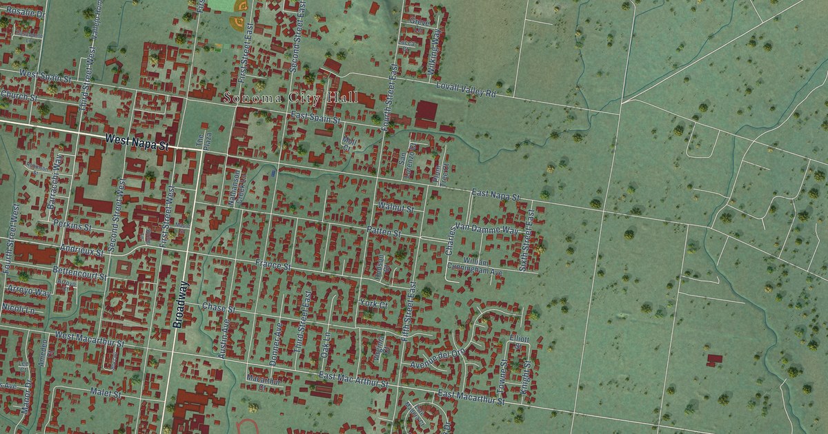 Map of Sonoma, California in 2026