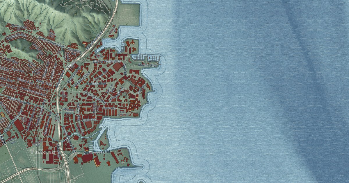 Map of South San Francisco, California in 2026