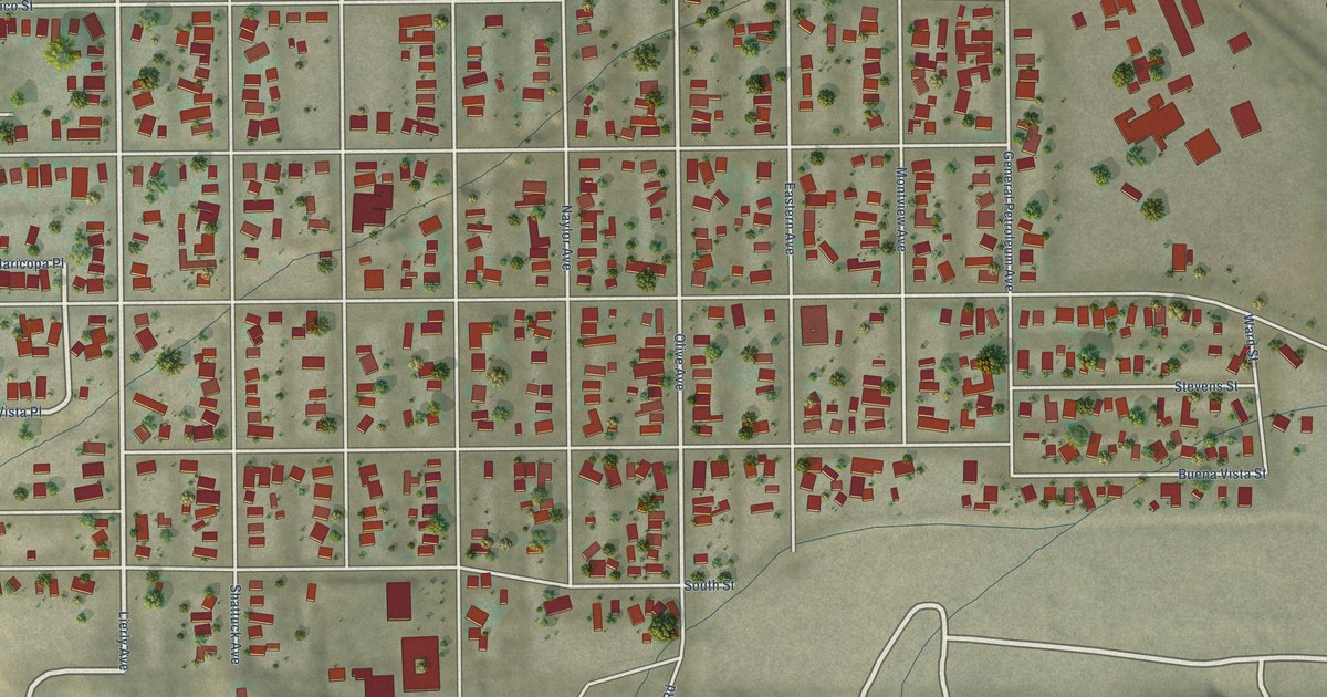 Map of South Taft, California in 2026