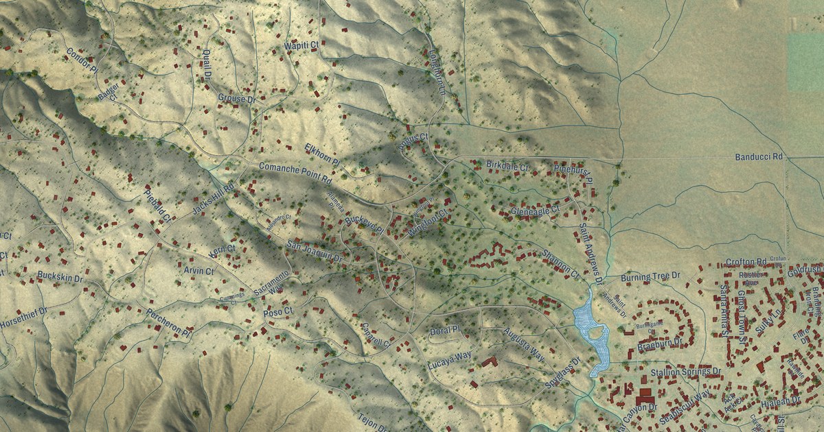 Map of Stallion Springs, California in 2026