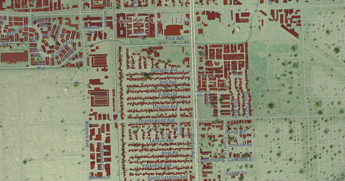 Map of Stanton, California in 2026