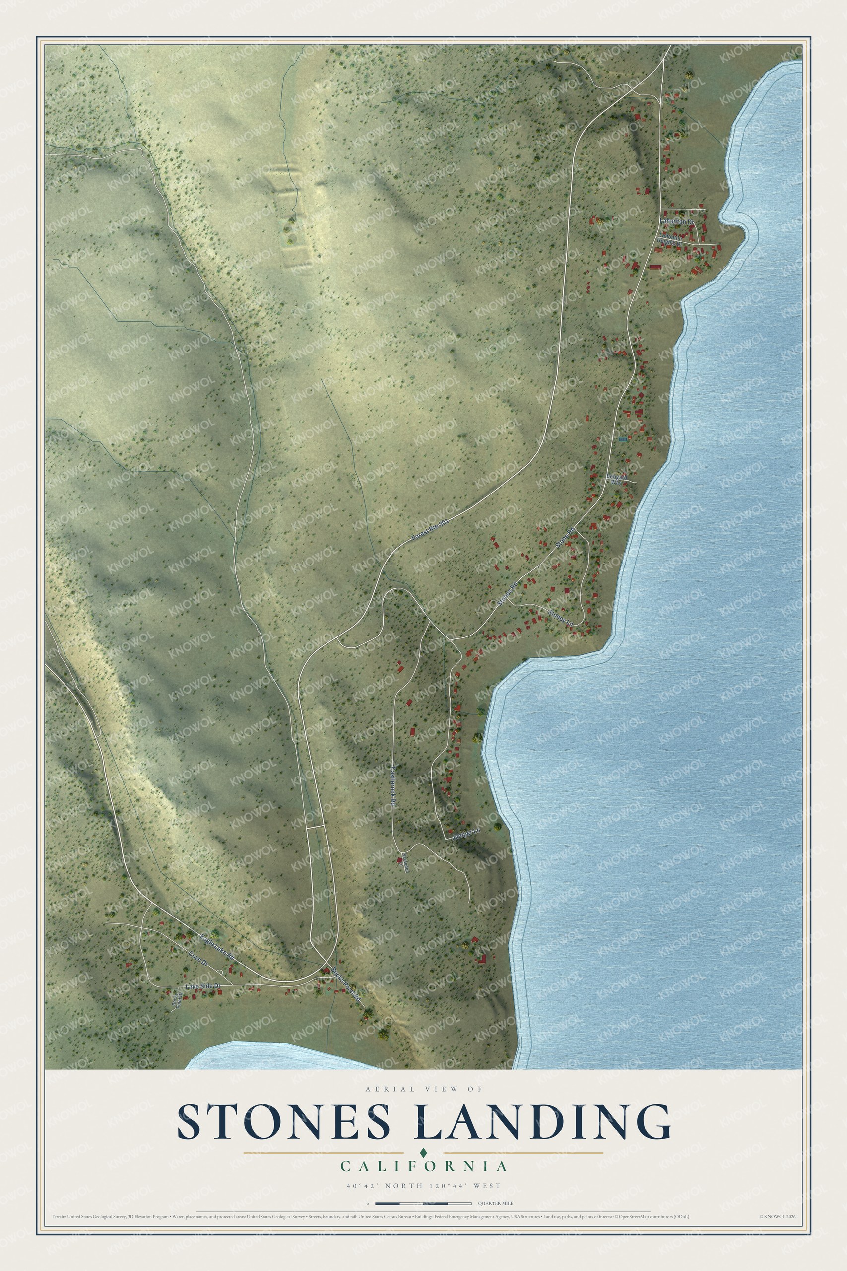 Watermarked full-map preview of Stones Landing, California