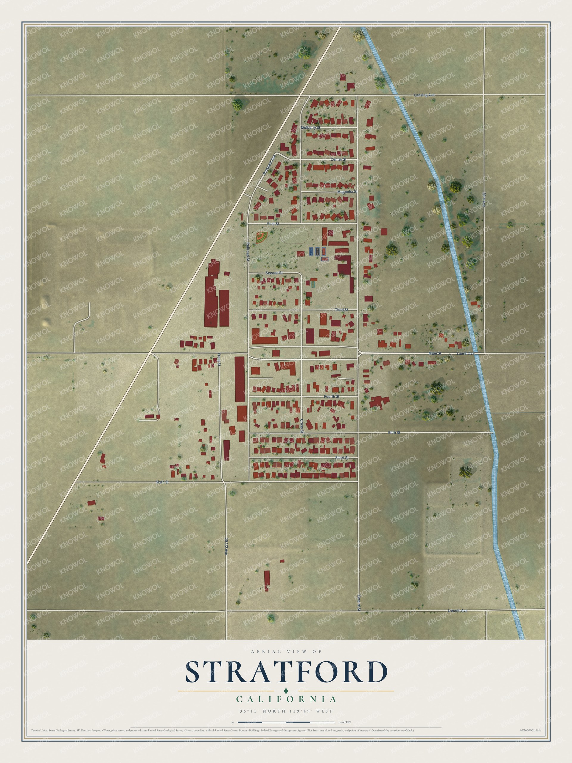 Watermarked full-map preview of Stratford, California