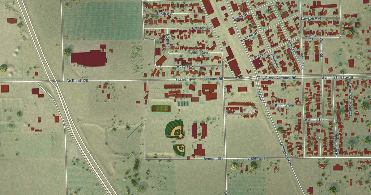 Map of Strathmore, California in 2026