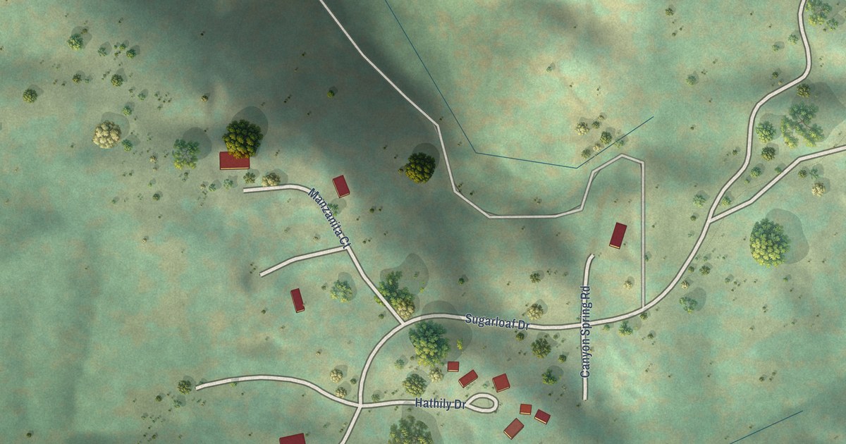 Detailed Map of Sugarloaf Village, California