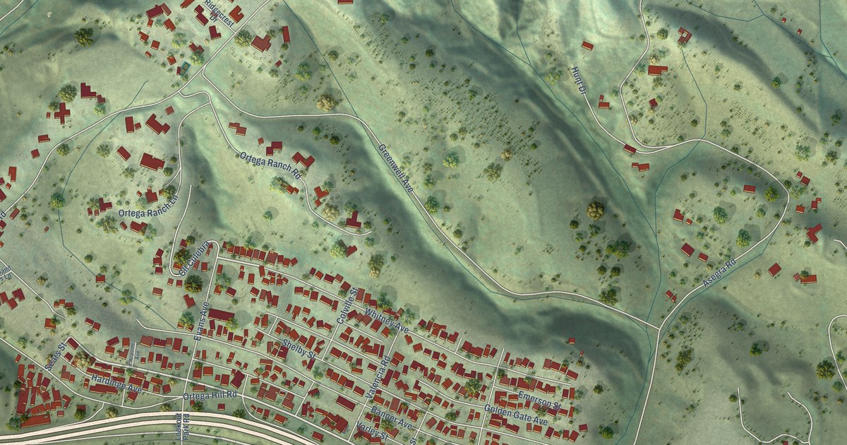 Map of Summerland, California in 2026