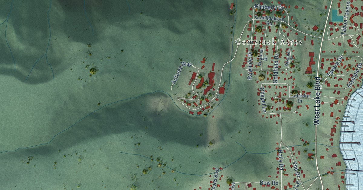 Map of Sunnyside-Tahoe City, California in 2026