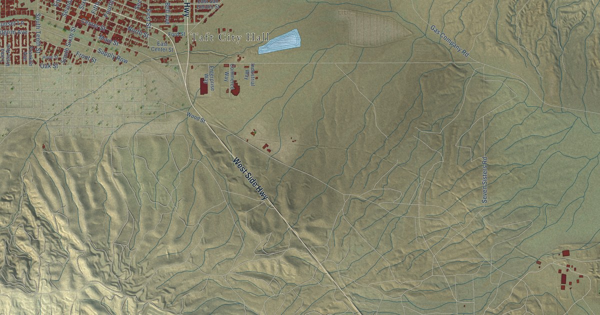 Map of Taft, California in 2026