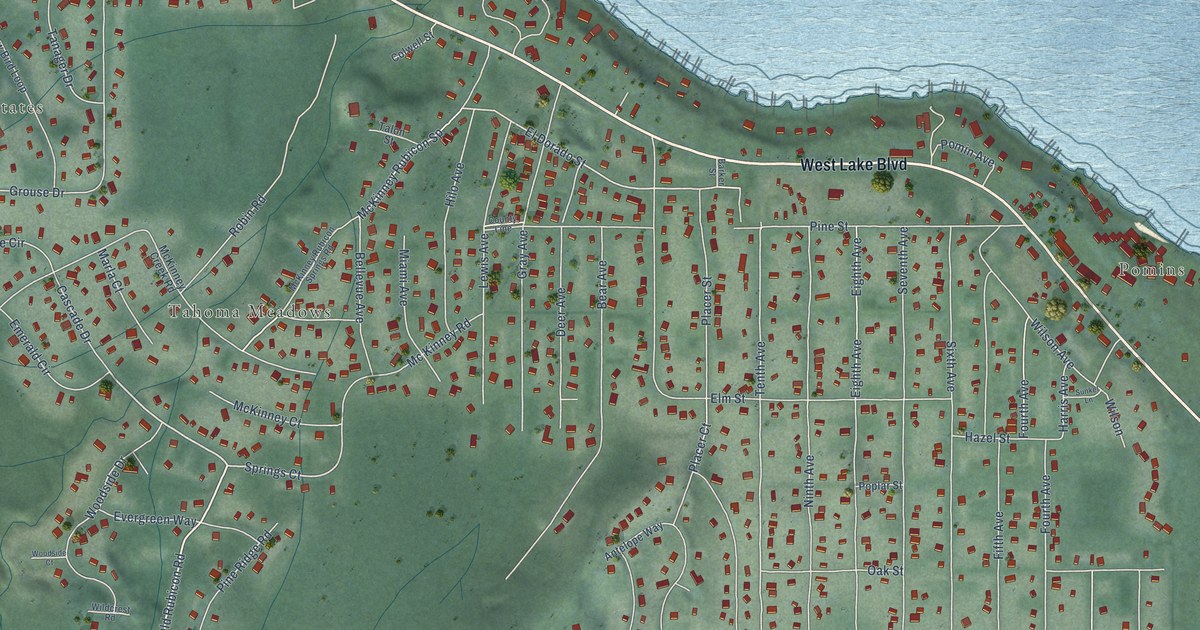 Map of Tahoma, California in 2026