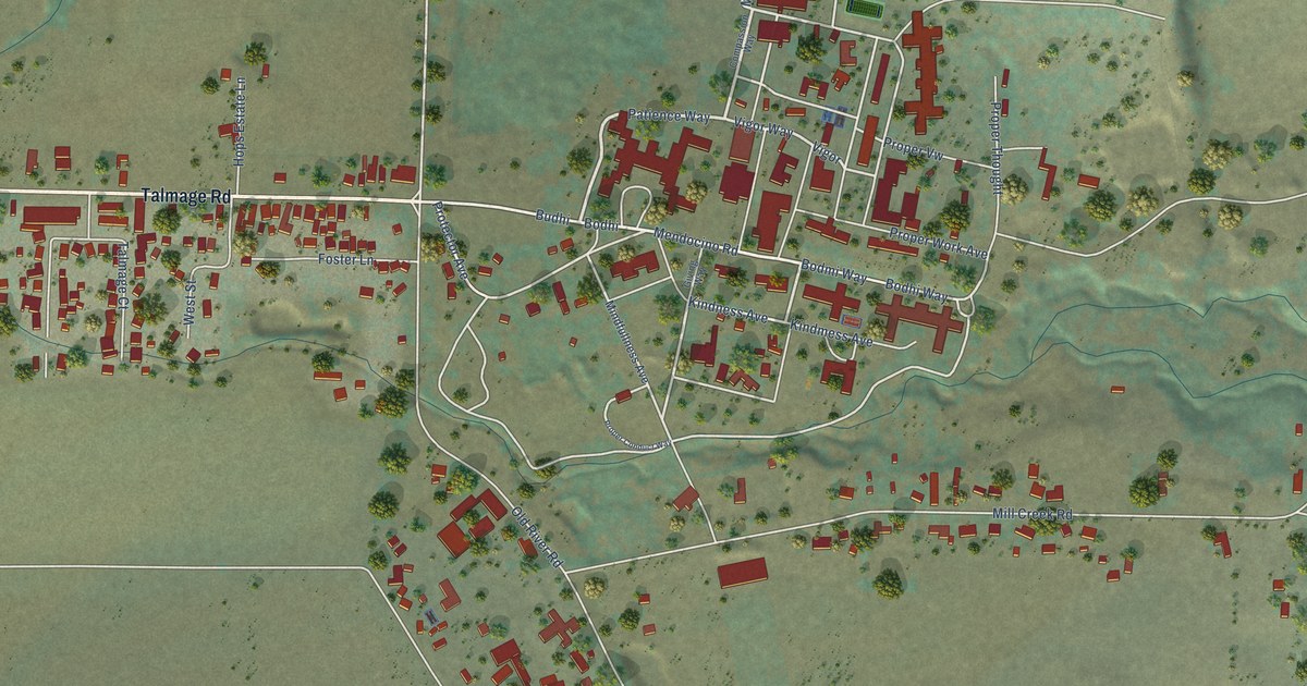 Map of Talmage, California in 2026
